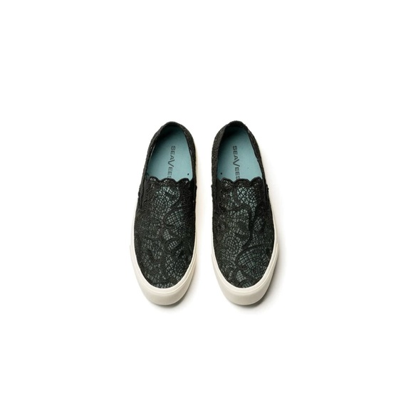 SeaVees Baja Platform Lace Slip on Sneakers Black 8.5 - Picture 4 of 9